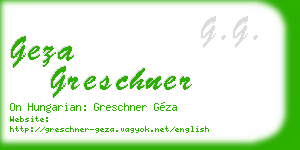 geza greschner business card